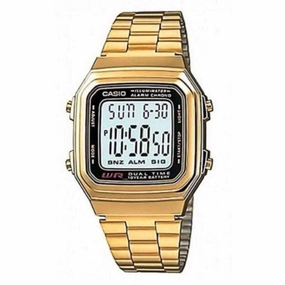 Casio Vintage A178WGA-1A Gold Plated Watch For Men and Women