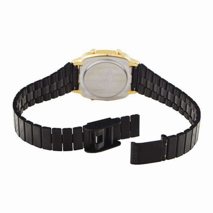 Casio Vintage LA670WEGB-1B Black Plated Stainless Steel Watch for Women