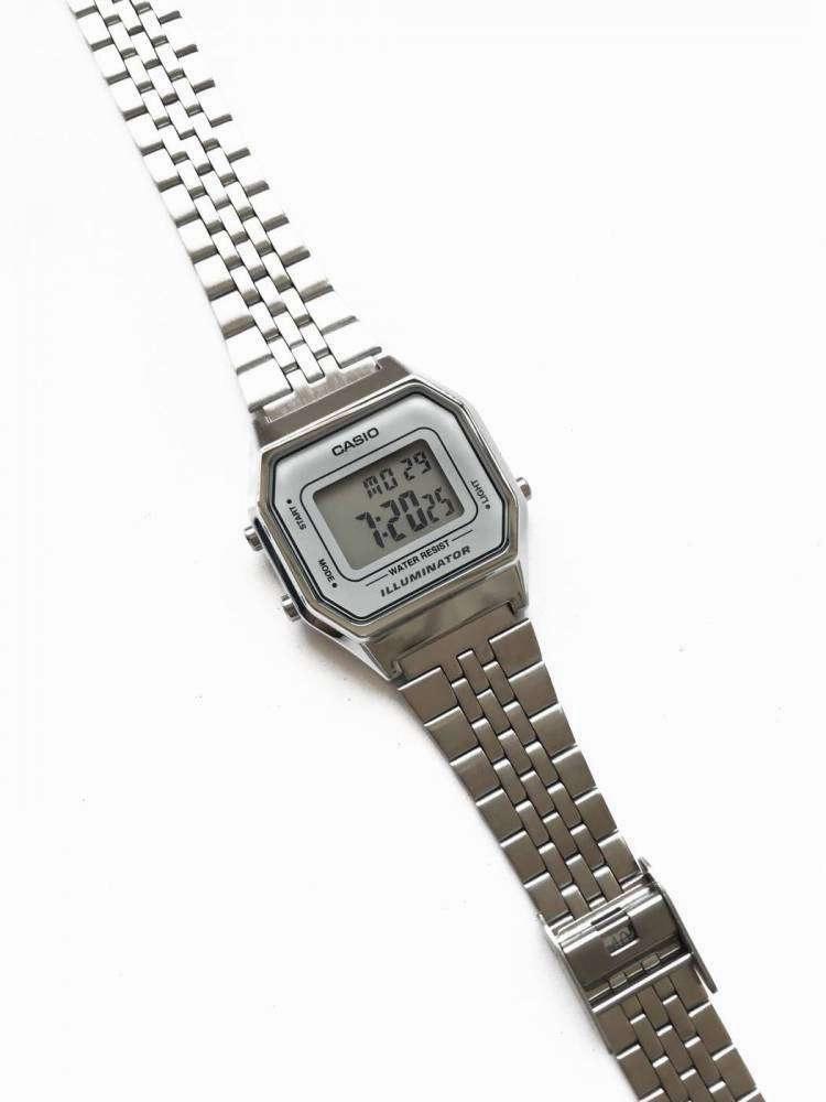 Casio Vintage LA680WA-7DF Silver Stainless  Watch for Women