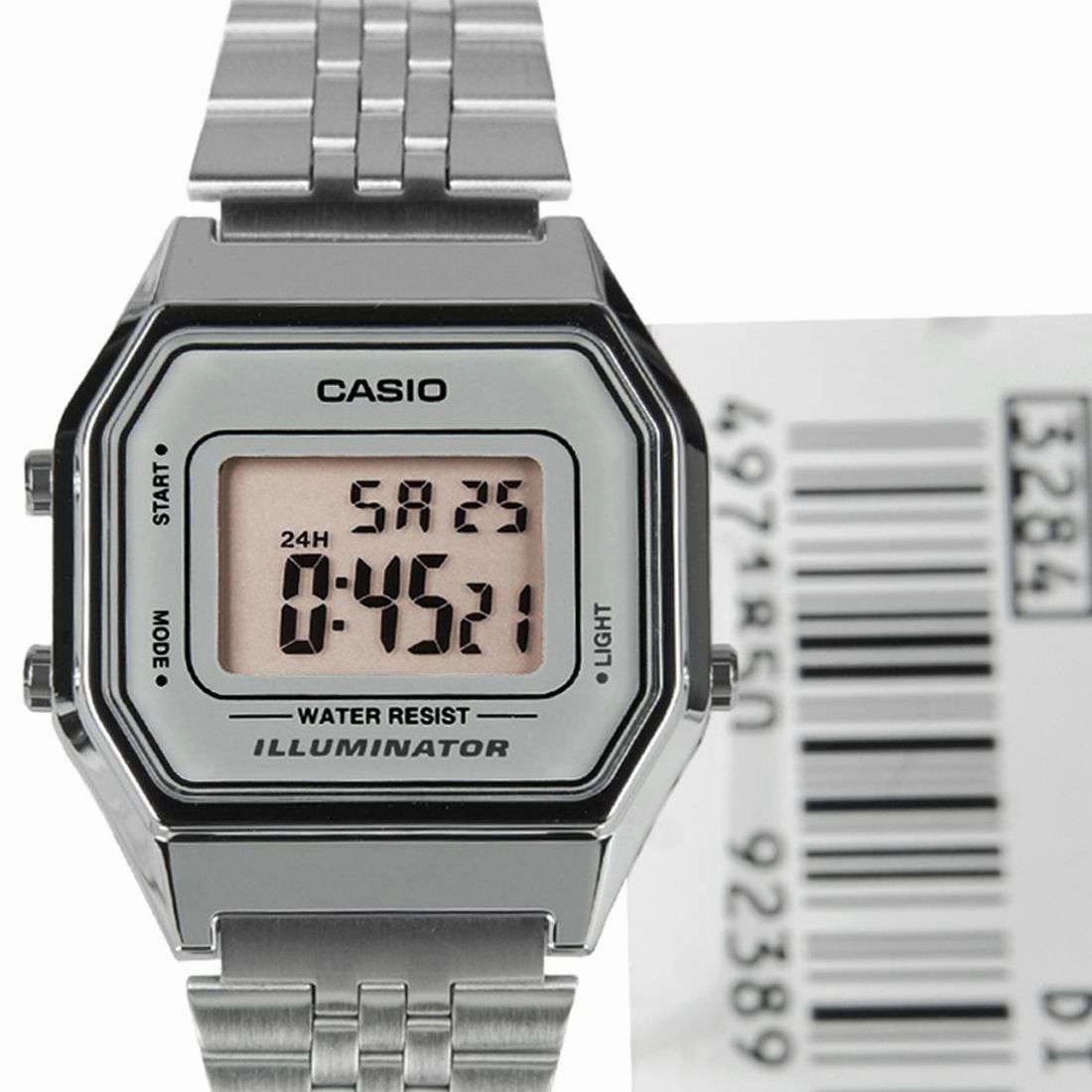 Casio Vintage LA680WA-7DF Silver Stainless  Watch for Women