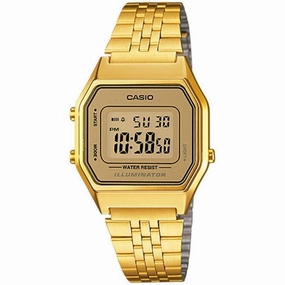Casio Vintage LA680WGA-9D Gold Plated Watch for Women