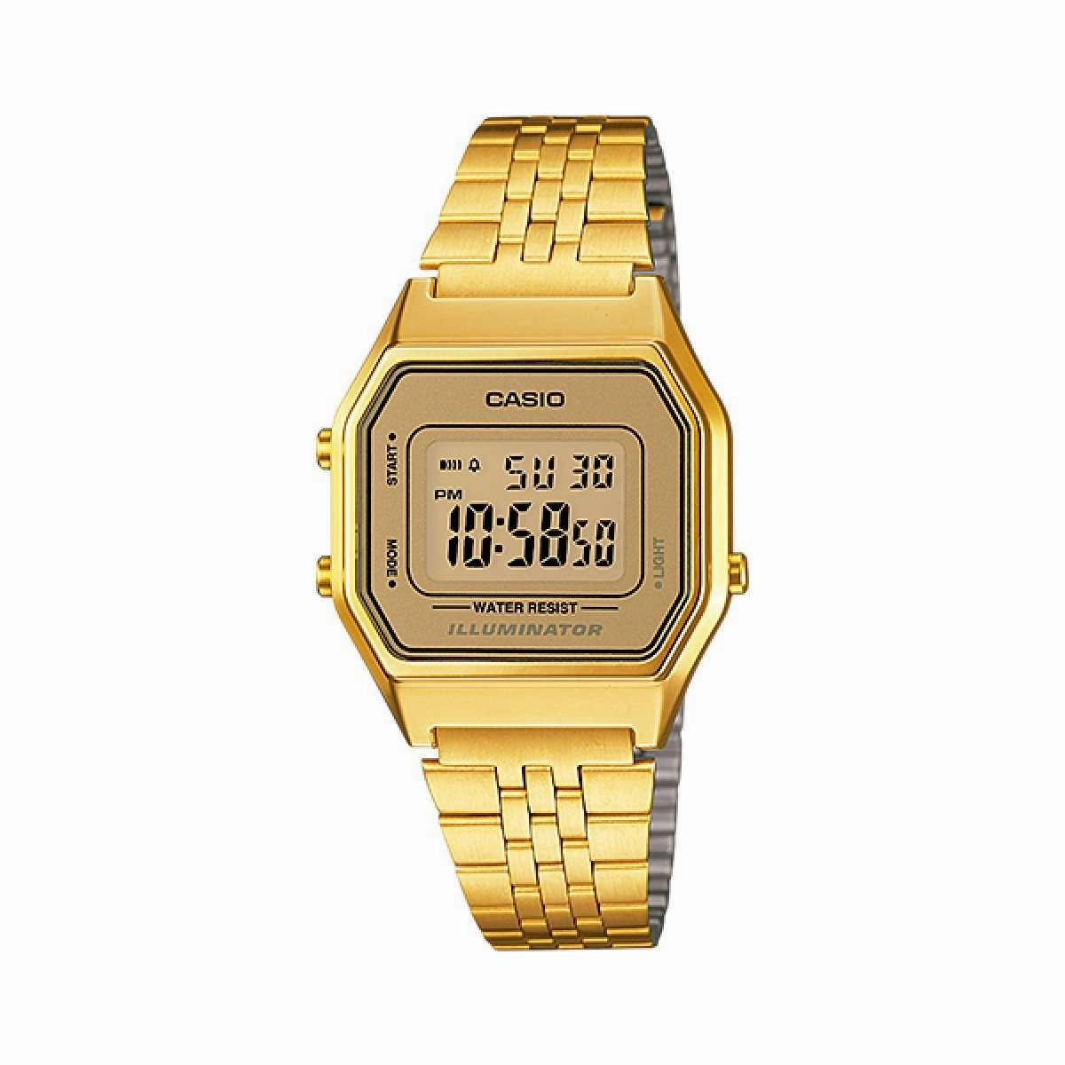 Casio Vintage LA680WGA-9D Gold Plated Watch for Women