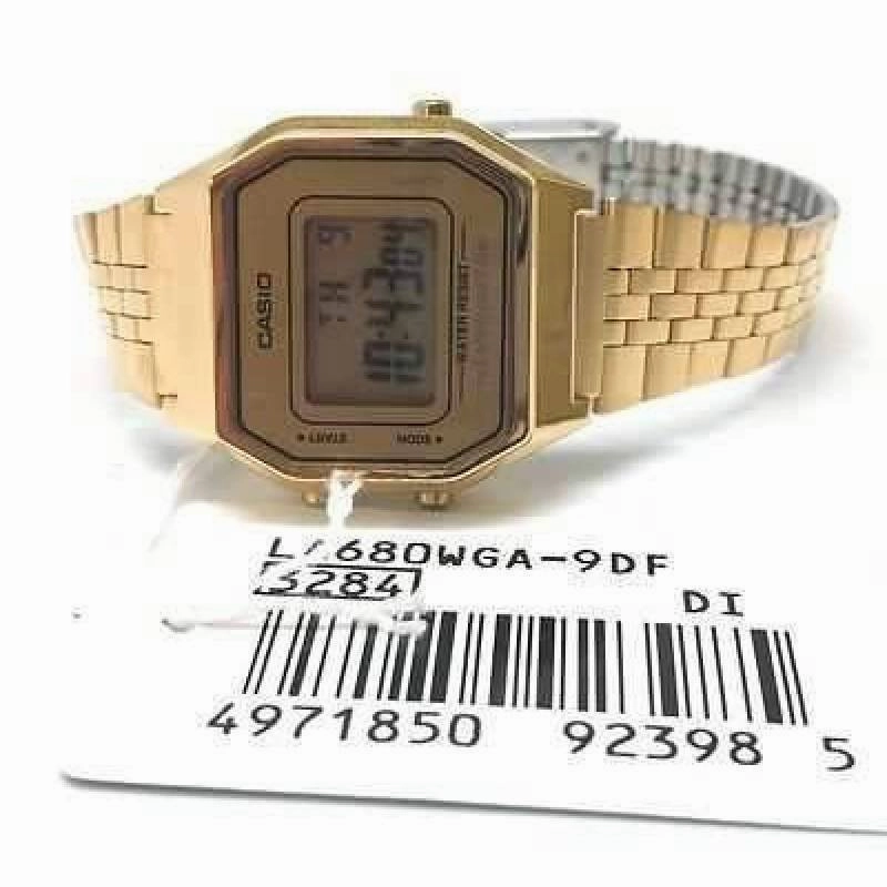 Casio Vintage LA680WGA-9D Gold Plated Watch for Women