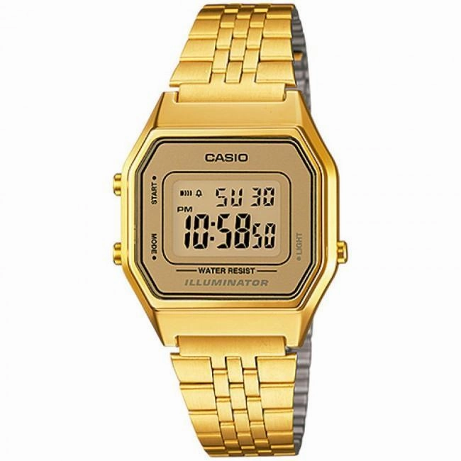 Casio Vintage LA680WGA-9D Gold Plated Watch for Women
