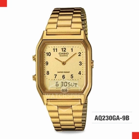 Casio Vintage Style Gold Stainless Steel Watch AQ230GA-9B