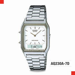 Casio Vintage Style Stainless Steel Band Watch AQ230A-7D