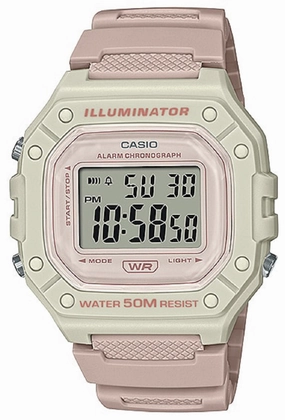 Casio W-218HC-4A2 Light Pink Resin Watch