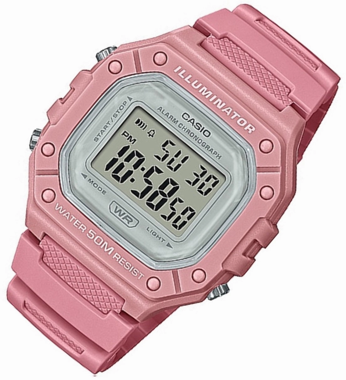 Casio W-218HC-4A Pink Resin Watch
