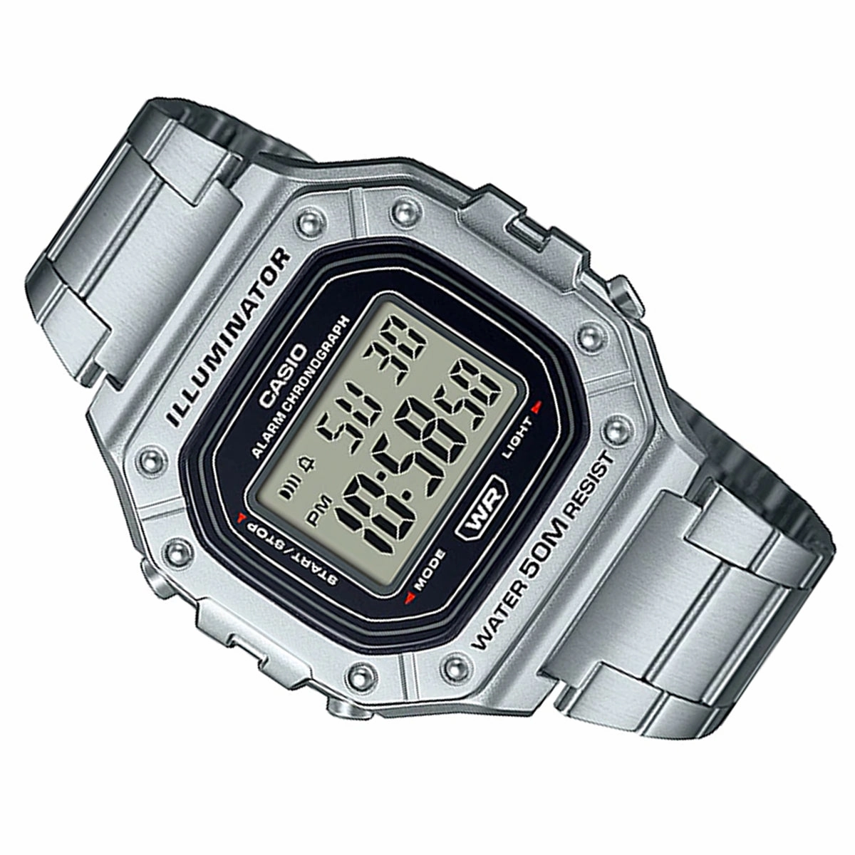 Casio W-218HD-1A Silver Stainless Steel Watch for Men