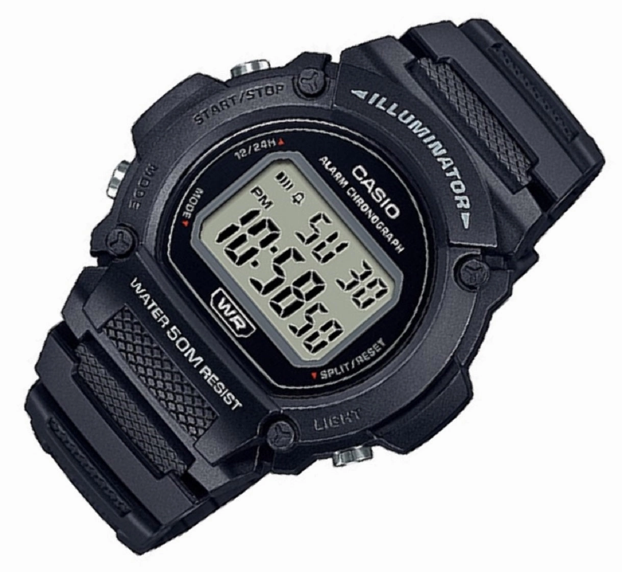 Casio W-219H-1A Black Resin Strap Watch for Men