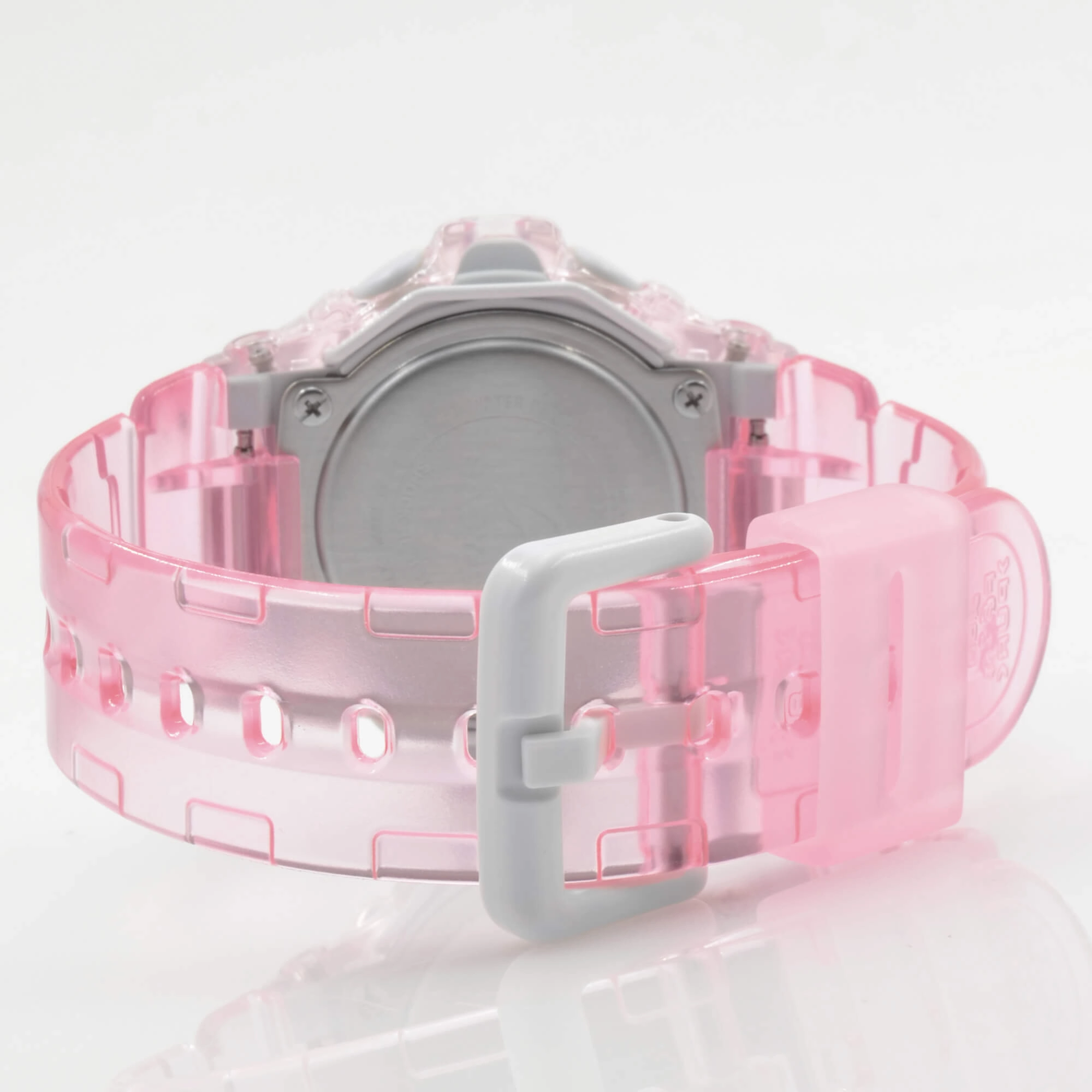 Casio Women's Alarm Watch - Baby-G Pink Transparent Strap Digital Dial | BG169R-4