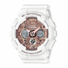 Casio Women's Ana-Digi Watch - G-Shock Rose Gold Dial Dive | GMAS120MF-7A2