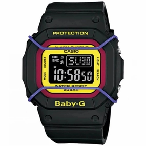 Casio Women's Watch - Baby-G Red, Yellow and Black Digital Dial Strap | BGD501-1B