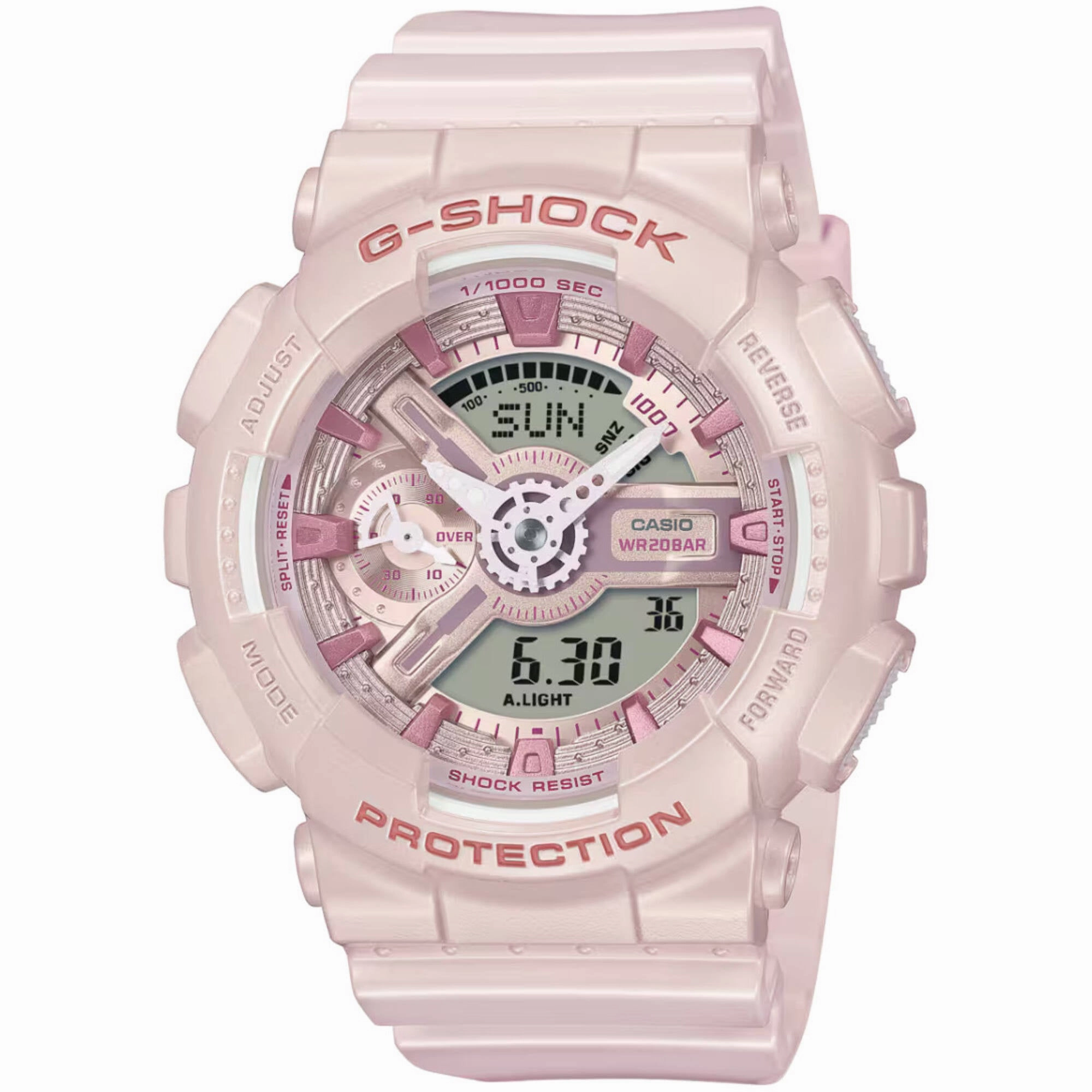 Casio Women's Watch - G-Shock Analog-Digital Dial Light Pink Strap | GMAS110ST-4A