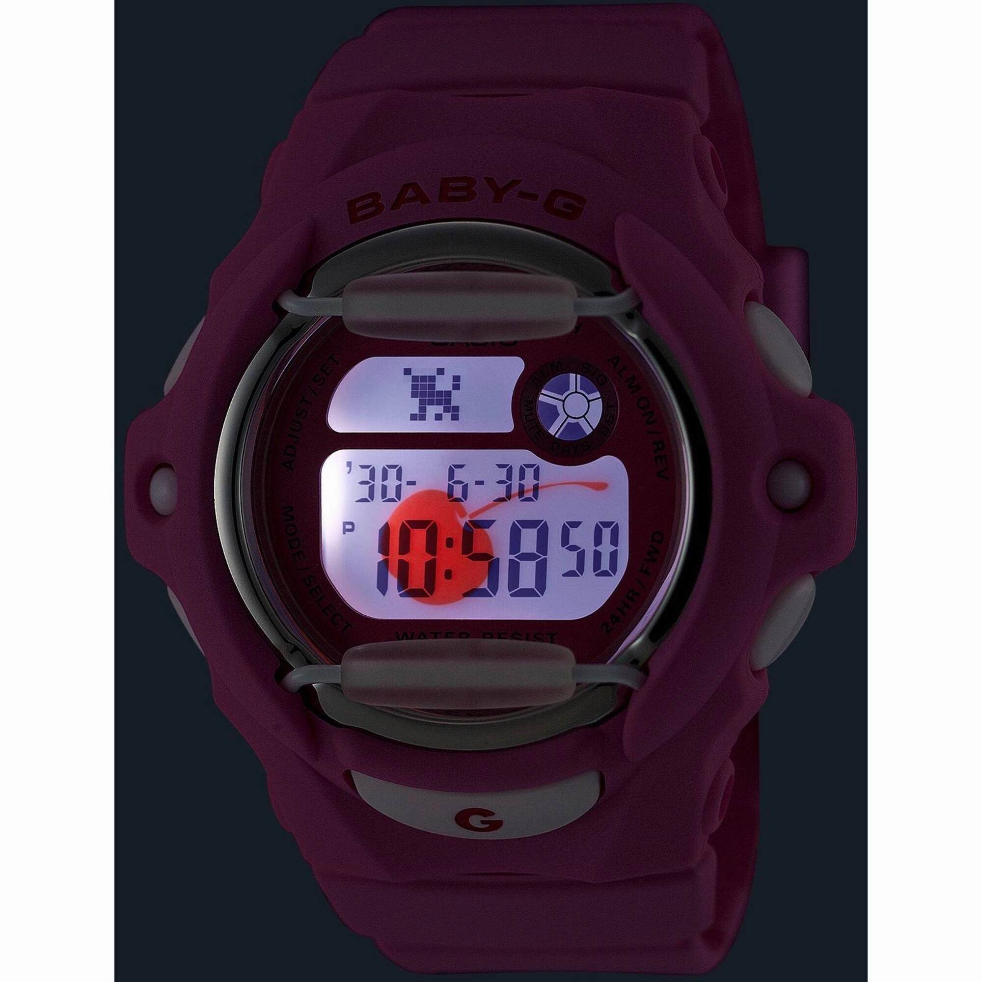 Casio Women's Watch Baby-G World Time Pink and Grey Digi Dial Strap BG-169CH-4CR