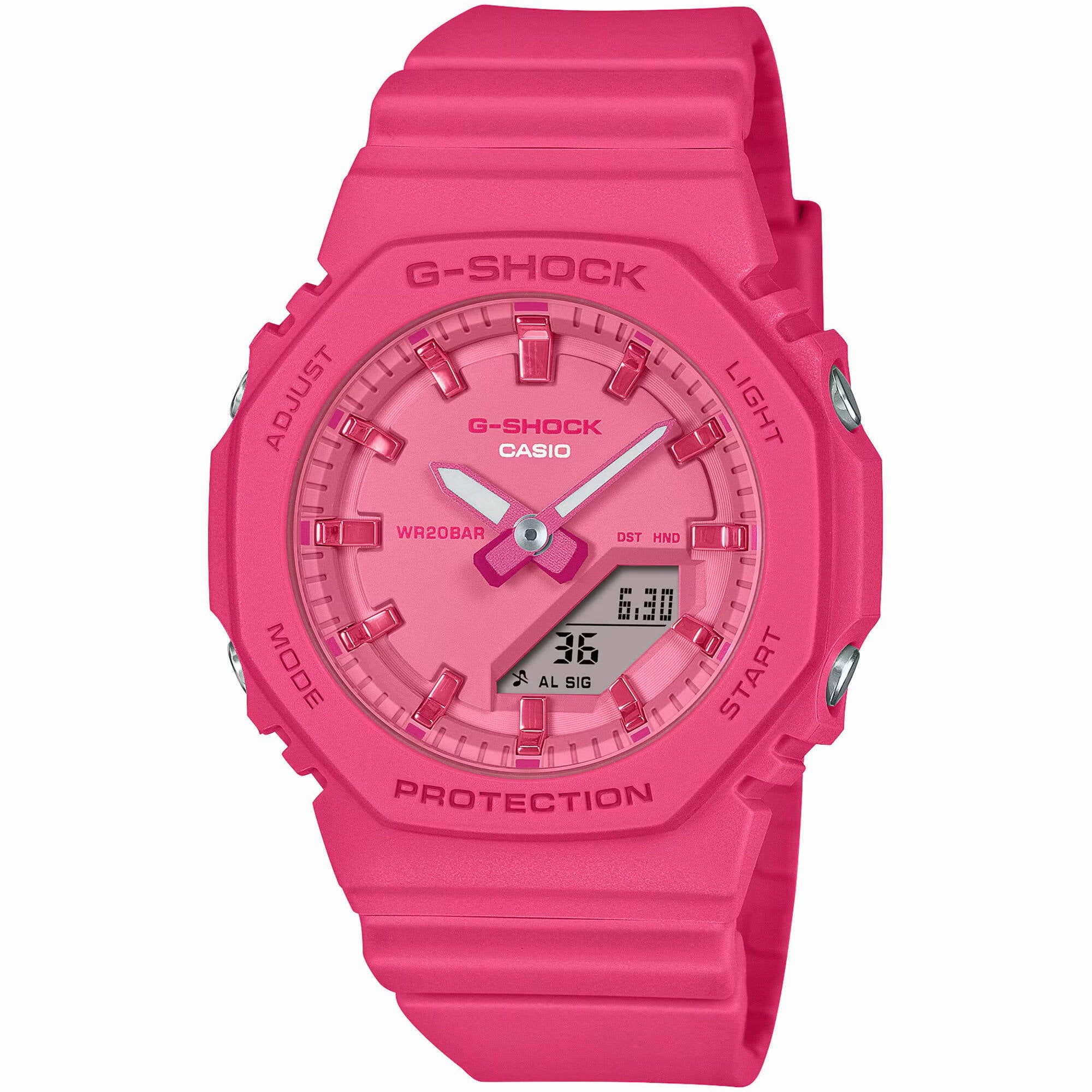 Casio Women's Watch G-Shock Pink and Grey Dial Analog-Digital GMA-P2100PP-4ACR