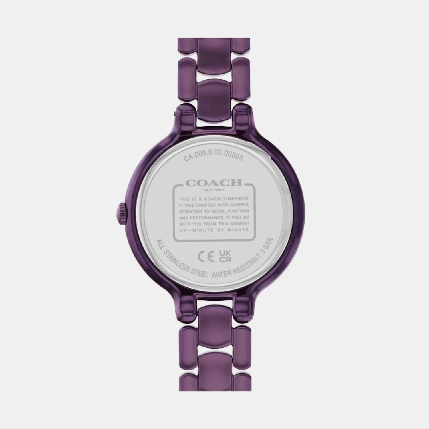 Chelsea Women Quartz Purple Dial Analog Stainless Steel Watch 14504353