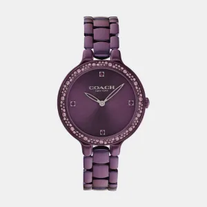 Chelsea Women Quartz Purple Dial Analog Stainless Steel Watch 14504353