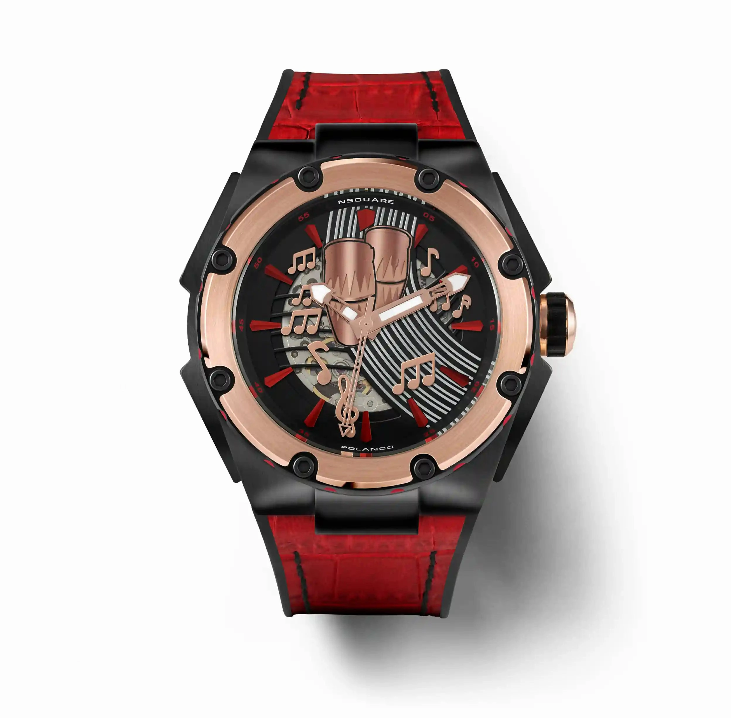 Chris Polanco Automatic Watch-46mm N23 red