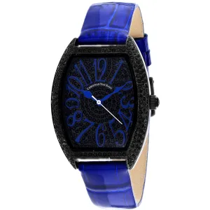 Christian Van Sant Women's Watch - Elegant Quartz Black Dial Leather Strap | CV4824