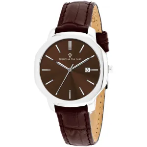 Christian Van Sant Women's Watch - Octave Slim Quartz Brown Dial Strap | CV0506