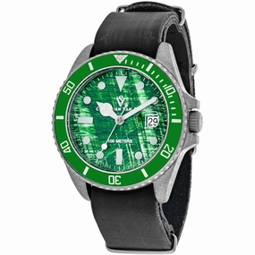 Christian Van Sant Men's Watch - Montego Vintage Green Dial Leather Strap | CV5202B