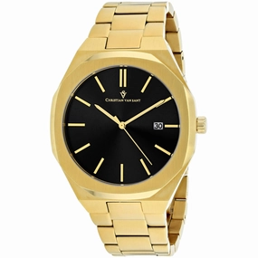 Christian Van Sant Men's Watch - Octavius Slim Quartz Yellow Gold Bracelet | CV0527