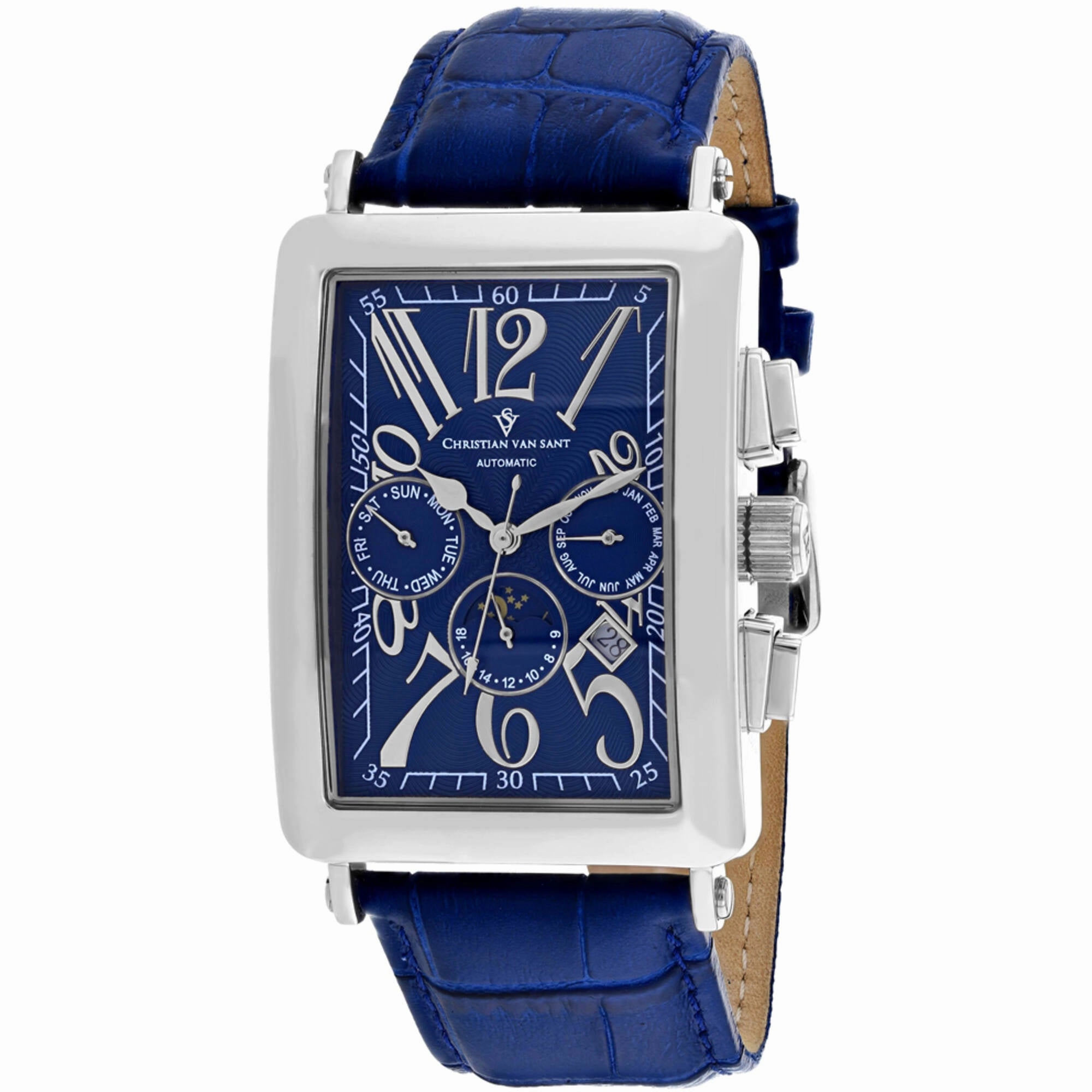 Christian Van Sant Men's Watch - Prodigy Automatic Blue Dial Leather Strap | CV9137