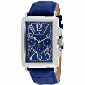 Christian Van Sant Men's Watch - Prodigy Automatic Blue Dial Leather Strap | CV9137