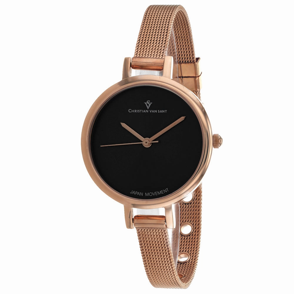 Christian Van Sant Women's Black dial Watch