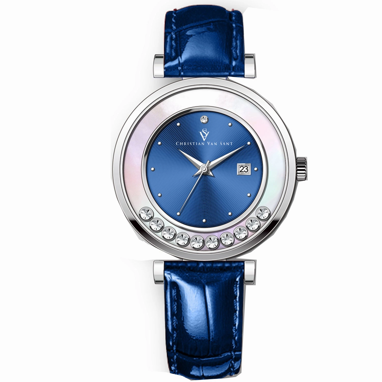 Christian Van Sant Women's Bria Blue Dial Watch