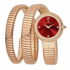 Christian Van Sant Women's Naga Red Dial Watch