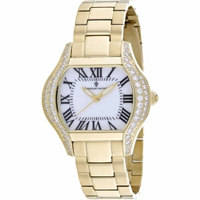 Christian Van Sant Women's Watch - Bianca White Dial Yellow Gold Bracelet | CV1833
