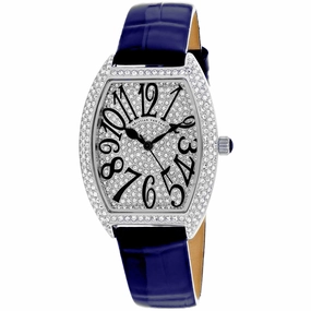 Christian Van Sant Women's Watch - Elegant Quartz Silver Dial Leather Strap | CV4821