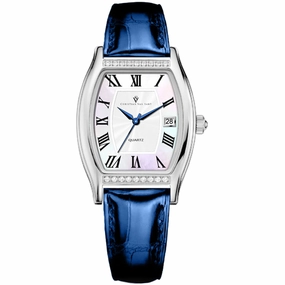 Christian Van Sant Women's Watch - Gemma Quartz White Dial Leather Strap | CV2442