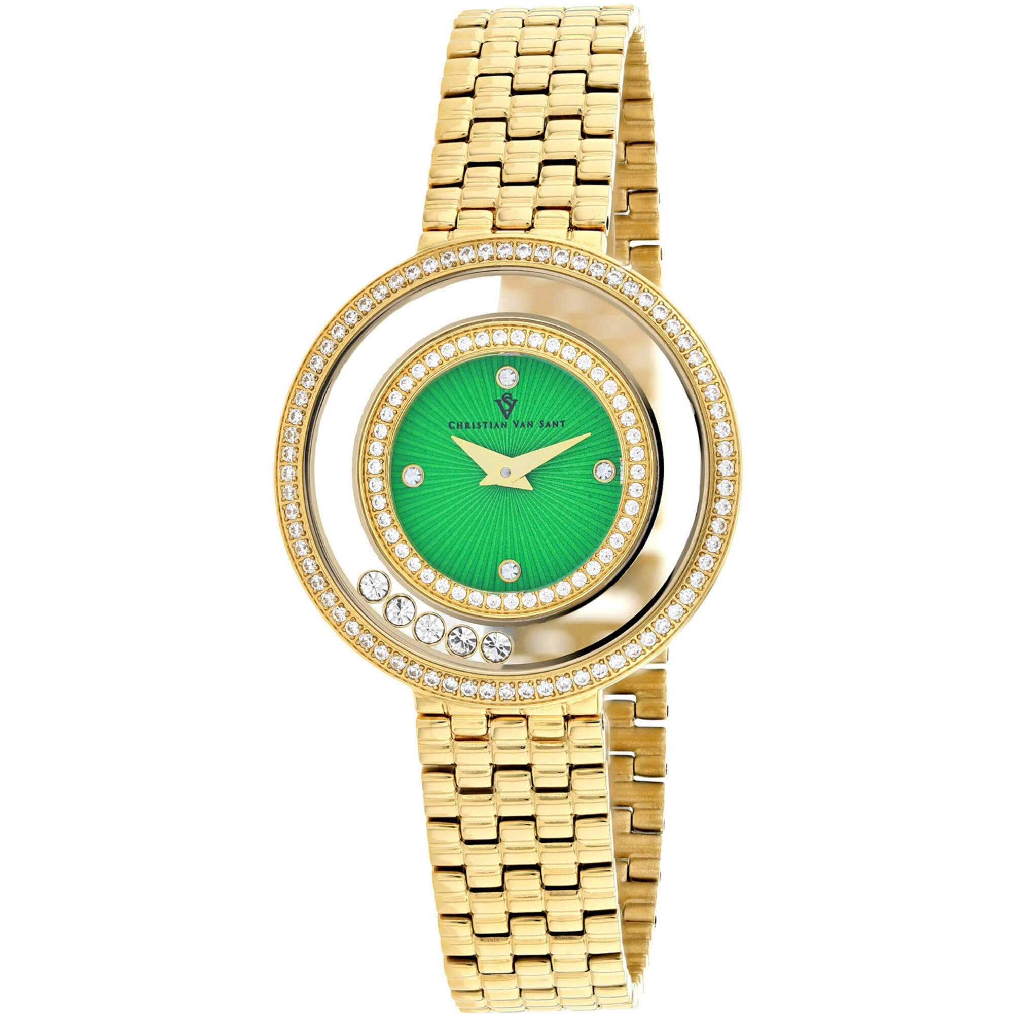 Christian Van Sant Women's Watch - Gracieuse Quartz Yellow Gold Bracelet | CV4834