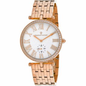 Christian Van Sant Women's Watch - Hush Quartz Mop Dial Rose Gold Bracelet | CV0293
