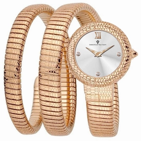 Christian Van Sant Women's Watch - Naga Quartz Silver Dial Rose Gold Band | CV0891