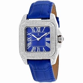Christian Van Sant Women's Watch - Radieuse Quartz Blue Dial Leather Strap | CV4421