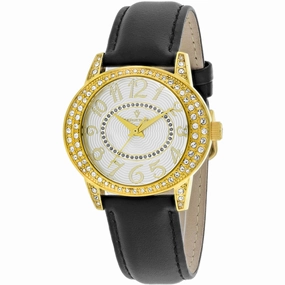Christian Van Sant Women's Watch - Sevilla Silver Dial Black Leather Strap | CV8412