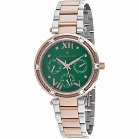 Christian Van Sant Women's Watch - Sienna Quartz Green Dial Two Tone Steel | CV1825