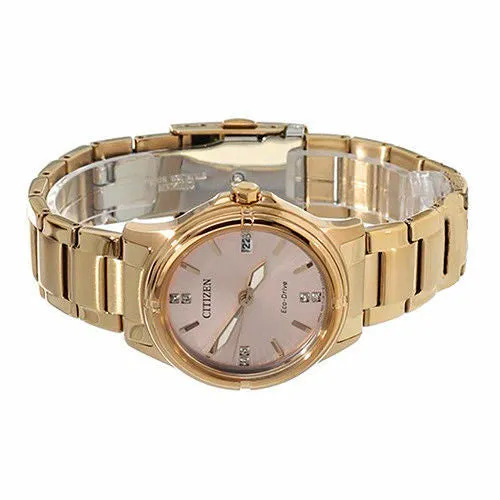 Citizen Analog Business Eco-Drive Rose Gold Fe6053-57W Womens Watch