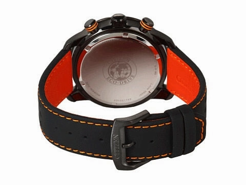 Citizen Eco-Drive Primo Black&Orange Leather Strap Ca0467-11H - Mens Watch