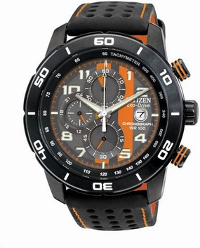 Citizen Eco-Drive Primo Black&Orange Leather Strap Ca0467-11H - Mens Watch