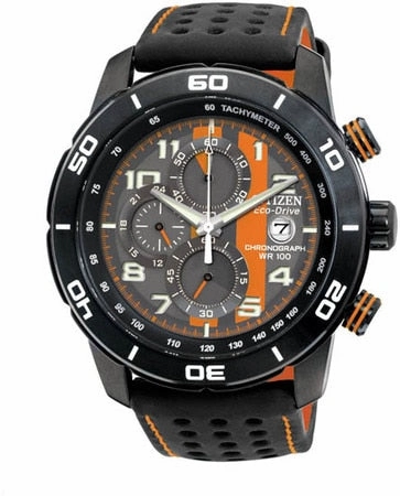 Citizen Eco-Drive Primo Black&Orange Leather Strap Ca0467-11H - Mens Watch