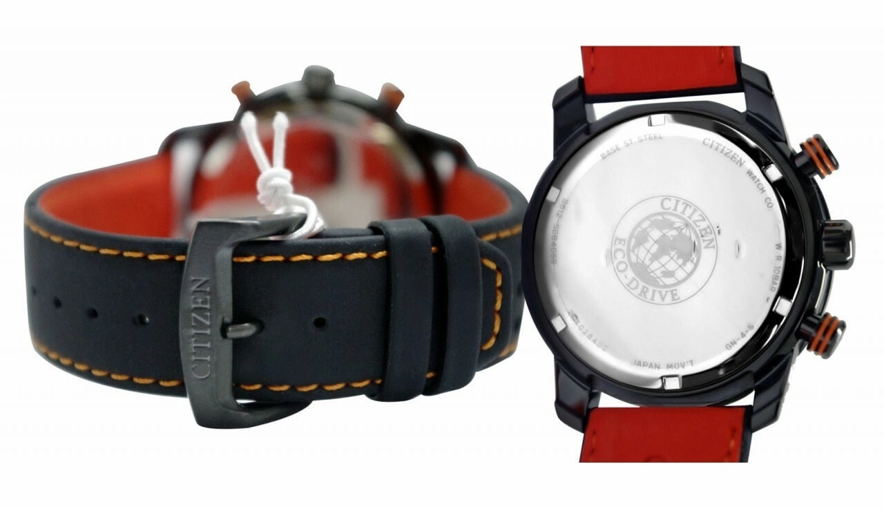 Citizen Eco-Drive Primo Black&Orange Leather Strap Ca0467-11H - Mens Watch