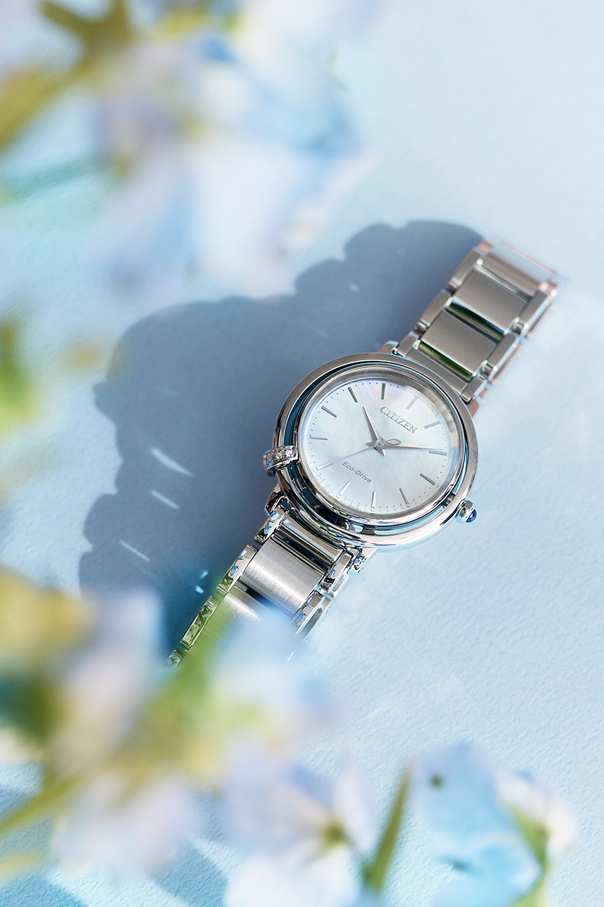 Citizen Eco-Drive Stainless Steel Mother of Pearl Dial Watch EM1090-60D