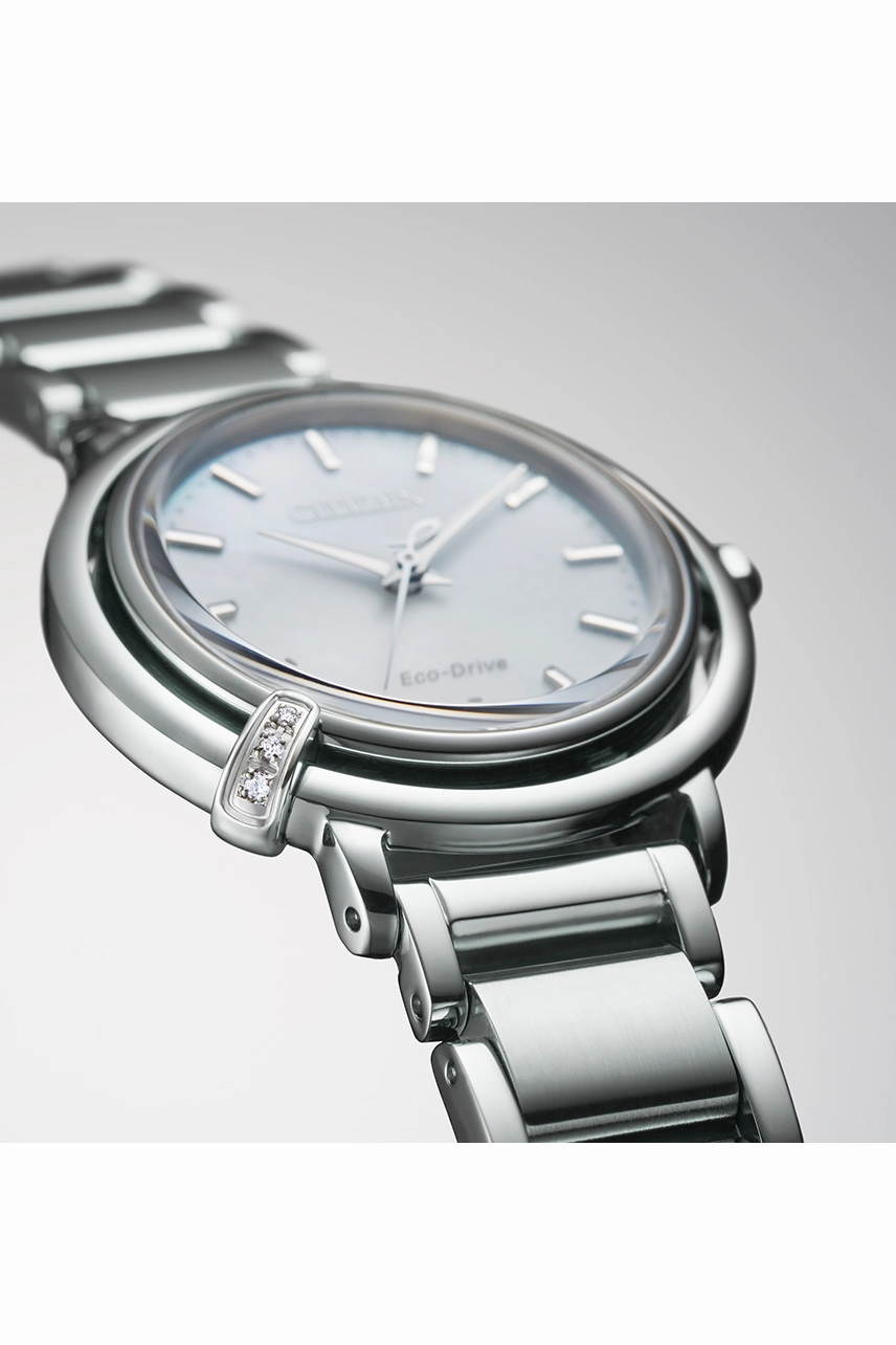 Citizen Eco-Drive Stainless Steel Mother of Pearl Dial Watch EM1090-60D