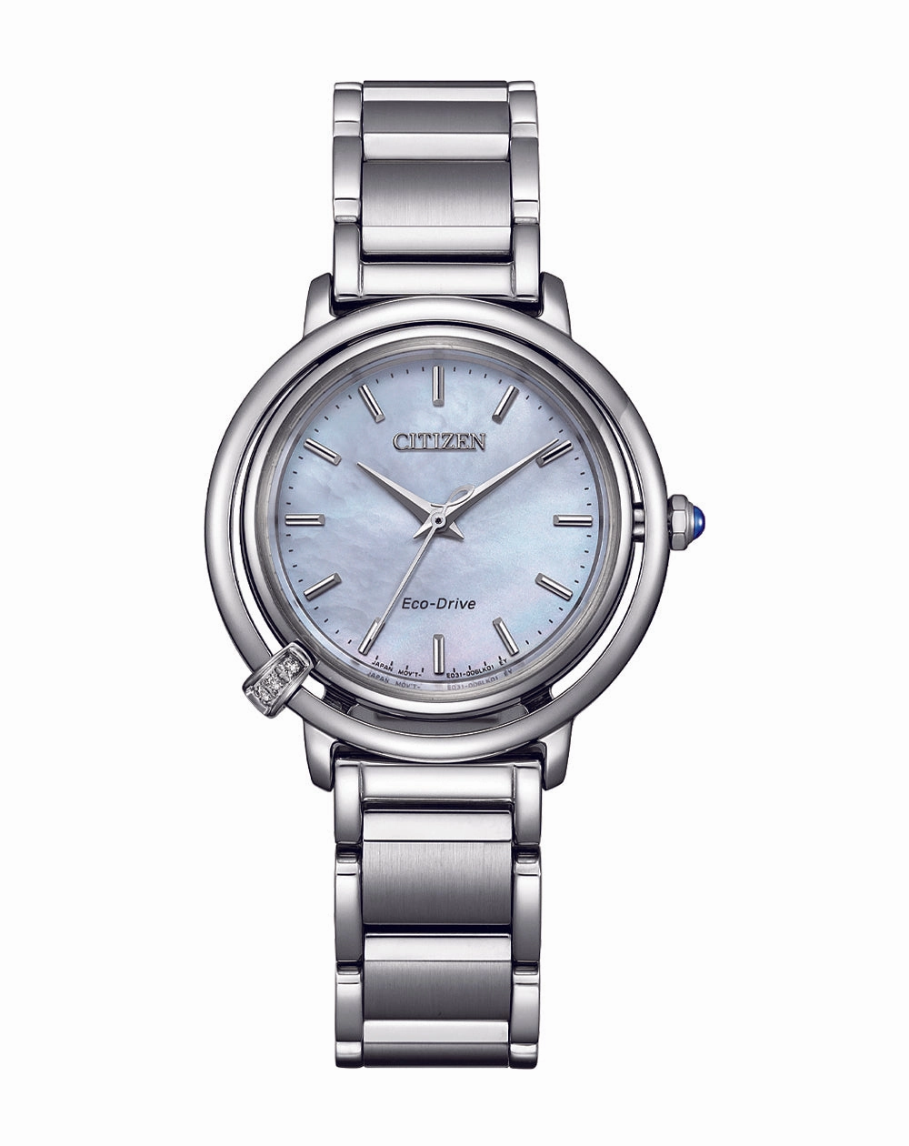 Citizen Eco-Drive Stainless Steel Mother of Pearl Dial Watch EM1090-60D