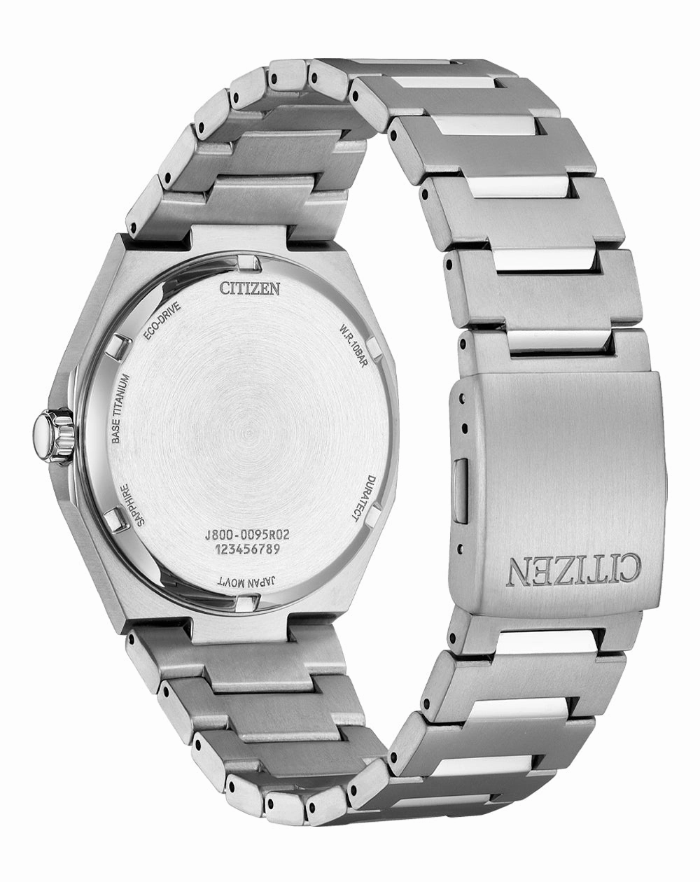 Citizen Eco-Drive Zenshin Three-hand Orange Dial Stainless Steel Watch AW0130-85Z